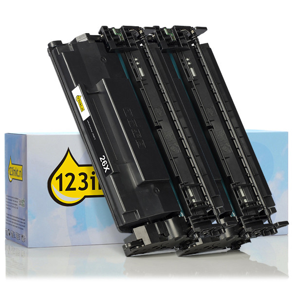 Marque 123encre remplace HP 26X (CF226X) duopack de toners haute capacité - noir 160711 - 1