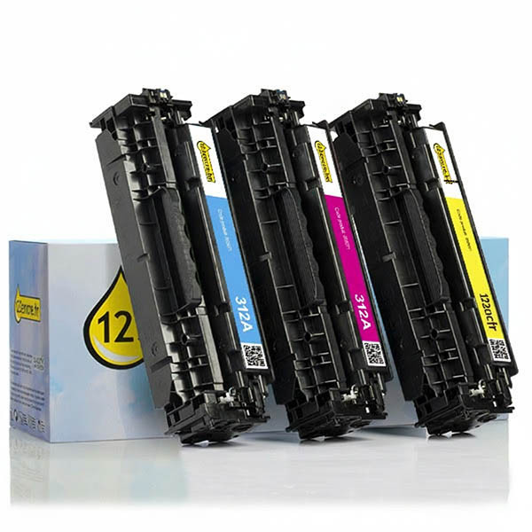 Marque 123encre remplace HP 312A (CF440AM) multipack - cyan/magenta/jaune 055071 - 1