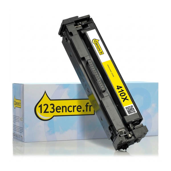 Marque 123encre remplace HP 410X (CF412X) toner haute capacité - jaune 054895 - 1