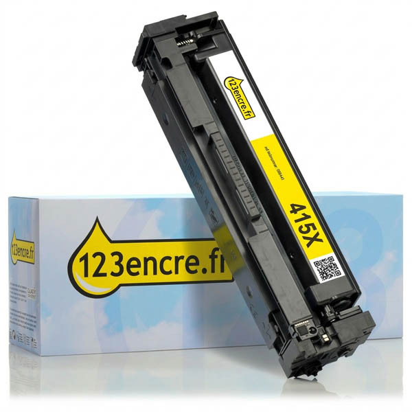 Marque 123encre remplace HP 415X (W2032X) toner haute capacité - jaune 055445 - 1