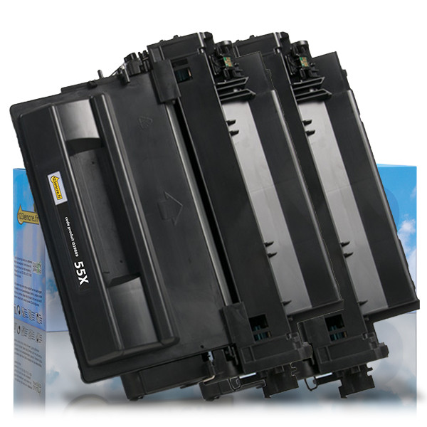 Marque 123encre remplace HP 55X (CE255X) toner haute capacité double pack - noir 039891 - 1