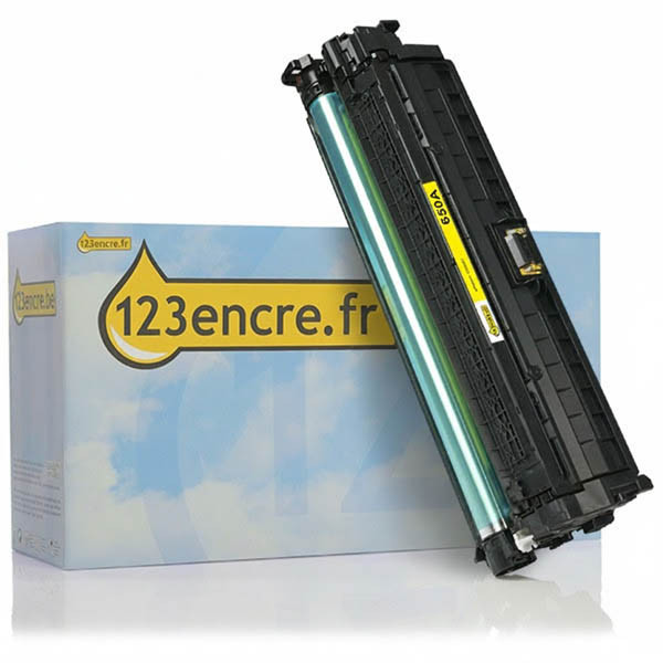 Marque 123encre remplace HP 650A (CE272A) toner jaune 039967 - 1