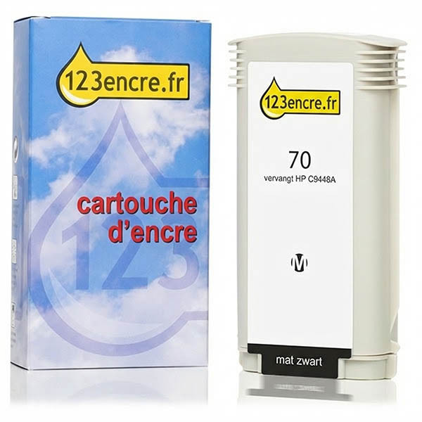 Marque 123encre remplace HP 70 (C9448A) cartouche d'encre noir mat 030805 - 1