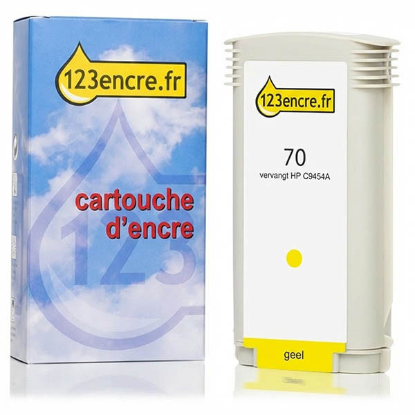 Marque 123encre remplace HP 70 (C9454A) cartouche d'encre - jaune 030829 - 1
