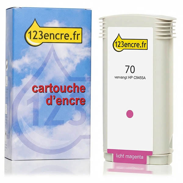 Marque 123encre remplace HP 70 (C9455A) cartouche d'encre - magenta clair 030833 - 1