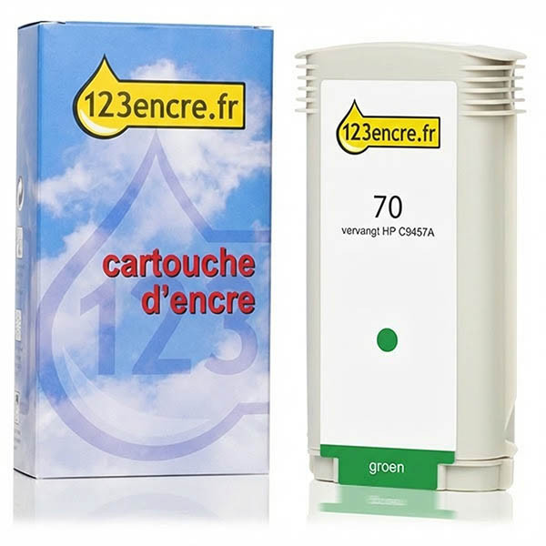 Marque 123encre remplace HP 70 (C9457A) cartouche d'encre - vert 030841 - 1