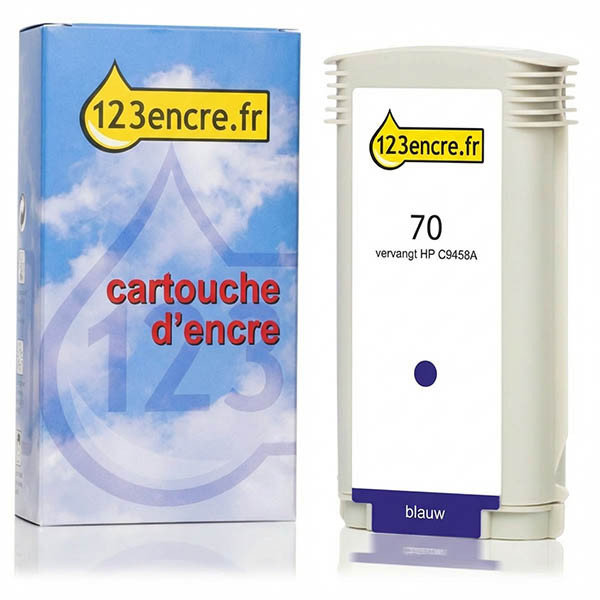 Marque 123encre remplace HP 70 (C9458A) cartouche d'encre - bleu 030845 - 1
