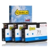 Marque 123encre remplace HP 711 (CZ134A) multipack 3 pièces - cyan 044205