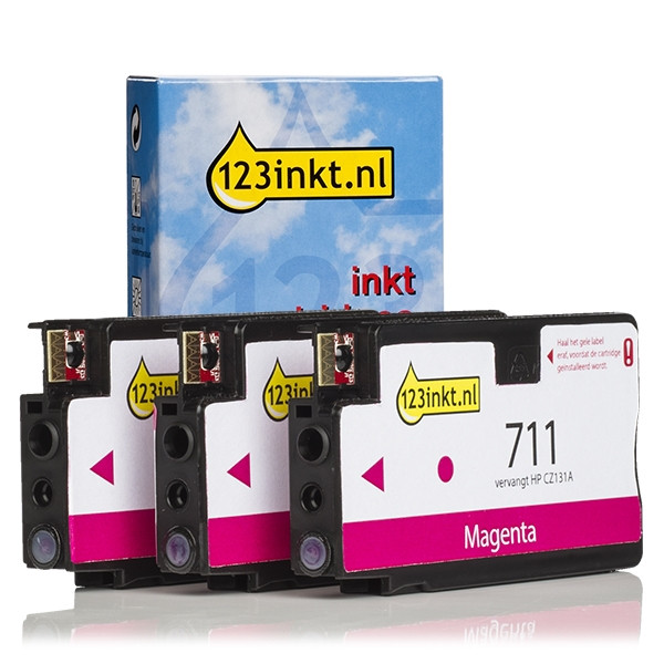 Marque 123encre remplace HP 711 (CZ135A) multipack 3 pièces - magenta 044207 - 1