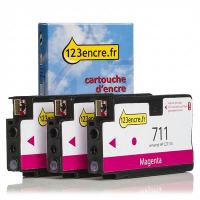 Marque 123encre remplace HP 711 (CZ135A) multipack 3 pièces - magenta