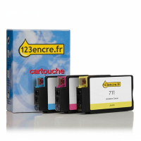 Marque 123encre remplace HP 711 (P2V32A) multipack cyan/magenta/jaune