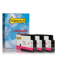 Marque 123encre remplace HP 712 (3ED78A) multipack - 3x magenta