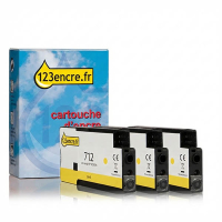 Marque 123encre remplace HP 712 (3ED79A) multipack - 3x jaune