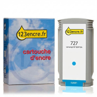 Marque 123encre remplace HP 727 (B3P13A) cartouche d'encre - cyan