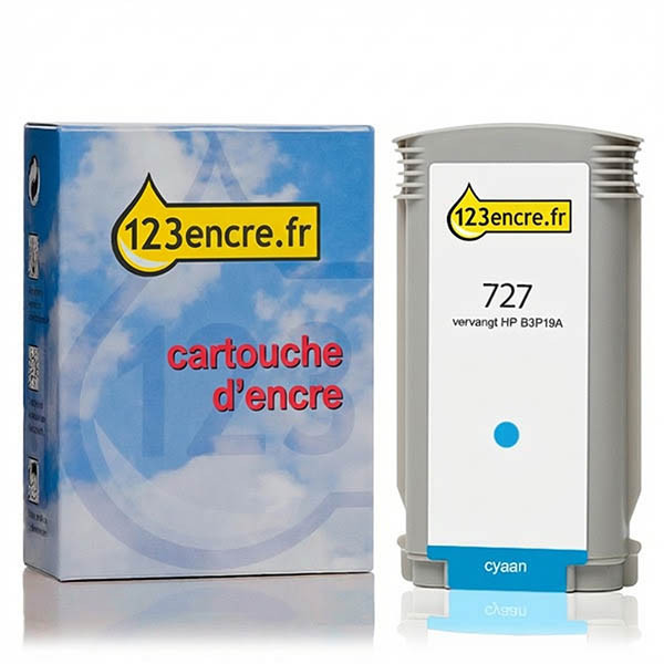 Marque 123encre remplace HP 727 (B3P19A) cartouche haute capacité - cyan 044291 - 1