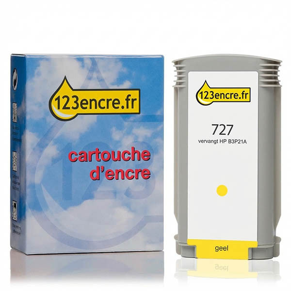 Marque 123encre remplace HP 727 (B3P21A) cartouche d'encre haute capacité - jaune 044295 - 1