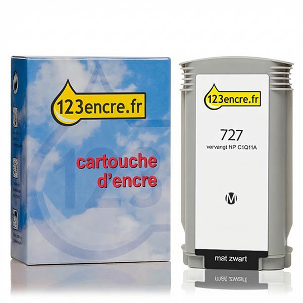 Marque 123encre remplace HP 727 (C1Q11A) cartouche d'encre - noir mat 044287 - 1