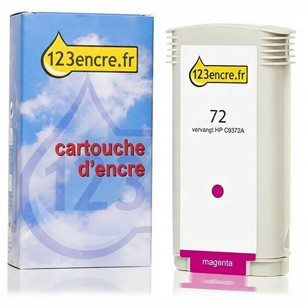Marque 123encre remplace HP 72 (C9372A) cartouche d'encre haute capacité - magenta 030897 - 1
