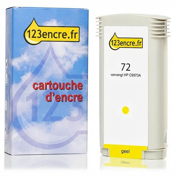 Marque 123encre remplace HP 72 (C9373A) cartouche d'encre haute capacité - jaune 030899 - 1
