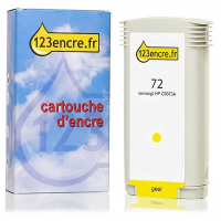 Marque 123encre remplace HP 72 (C9373A) cartouche d'encre haute capacité - jaune