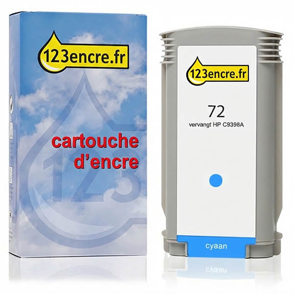 Marque 123encre remplace HP 72 (C9398A) cartouche d'encre - cyan 030883 - 1