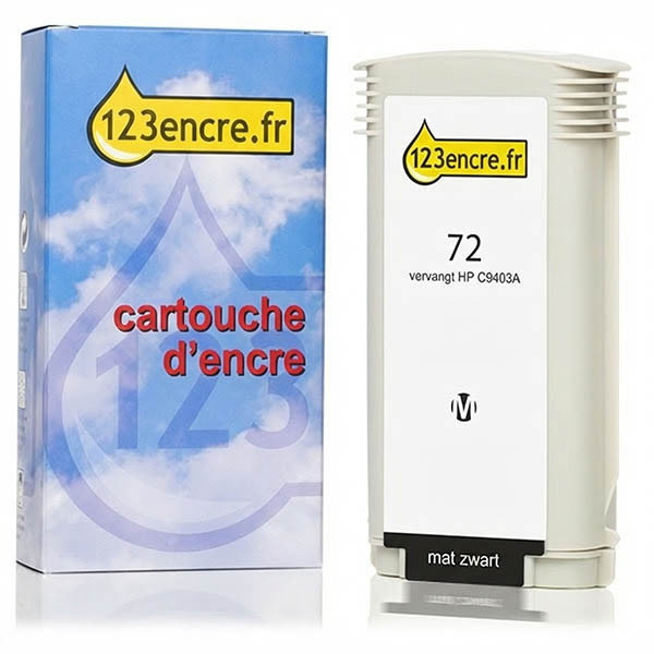 Marque 123encre remplace HP 72 (C9403A) cartouche d'encre noire mate 030891 - 1
