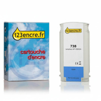 Marque 123encre remplace HP 738 (498N5A) cartouche d'encre - cyan