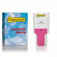 Marque 123encre remplace HP 738 (676M7A) cartouche d'encre haute capacité - magenta
