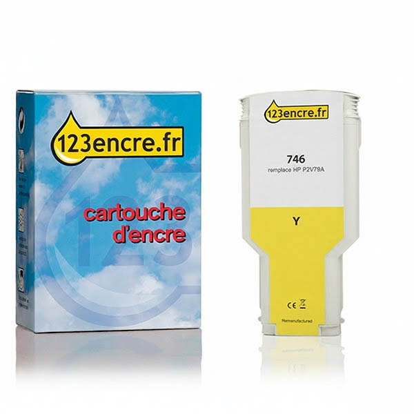 Marque 123encre remplace HP 746 (P2V79A) cartouche d'encre - jaune 055343 - 1