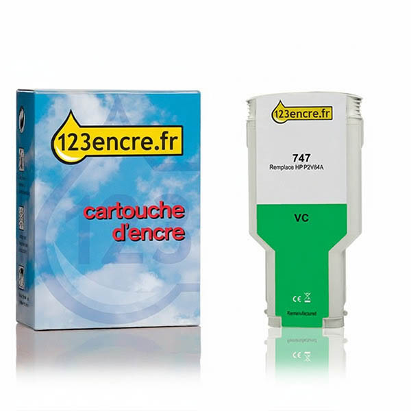 Marque 123encre remplace HP 747 (P2V84A) cartouche d'encre - vert chromatique 055351 - 1