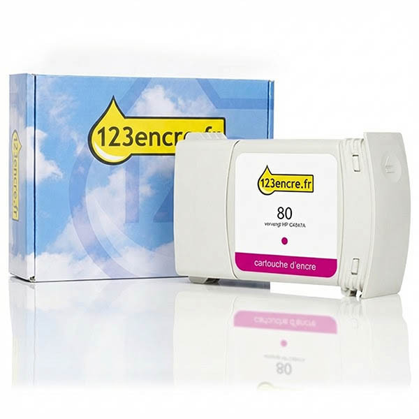 Marque 123encre remplace HP 80 (C4847A) cartouche d'encre magenta haute capacité 031156 - 1