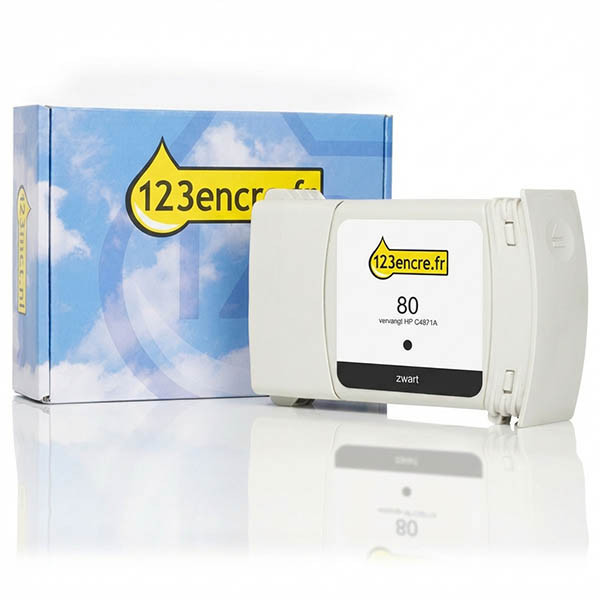Marque 123encre remplace HP 80 (C4871A) cartouche d'encre noire 031131 - 1