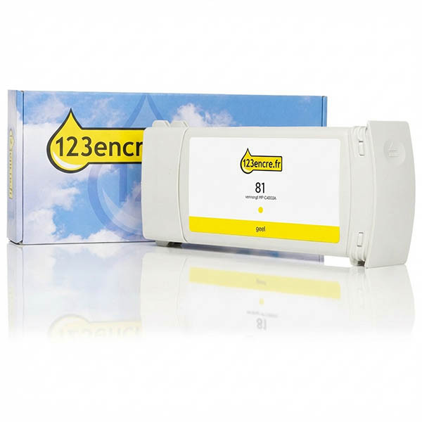 Marque 123encre remplace HP 81 (C4933A) cartouche d'encre jaune 031471 - 1