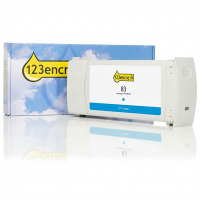 Marque 123encre remplace HP 83 (C4941A) cartouche d'encre UV - cyan 031571