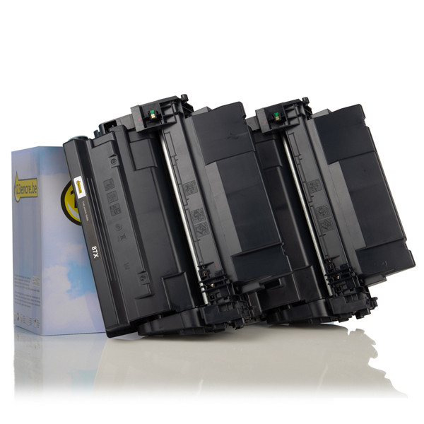 Marque 123encre remplace HP 87X (CF287XD) toner duopack haute capacité - noir 132177 - 1