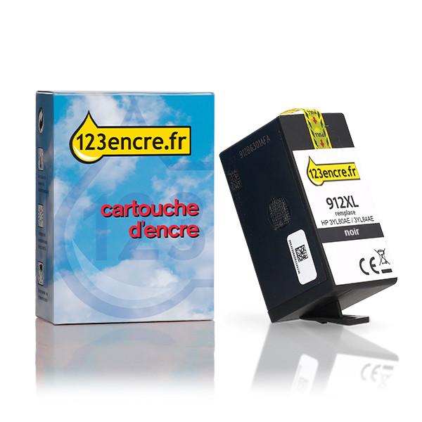 Marque 123encre remplace HP 912XL (3YL84AE) cartouche d'encre haute capacité - noir 055423 - 1