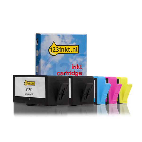 Marque 123encre remplace HP 912XL multipack 2x noir + 3 couleurs 160743 - 1