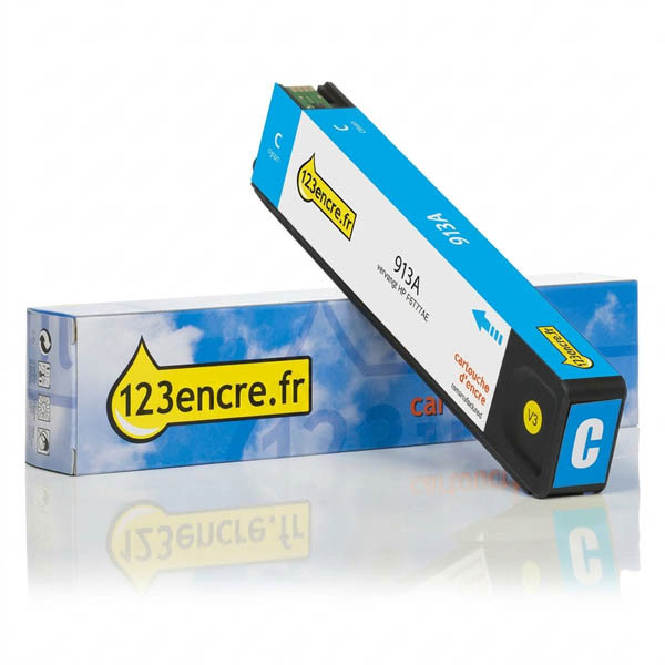 Marque 123encre remplace HP 913A (F6T77AE) cartouche d'encre - cyan 054909 - 1