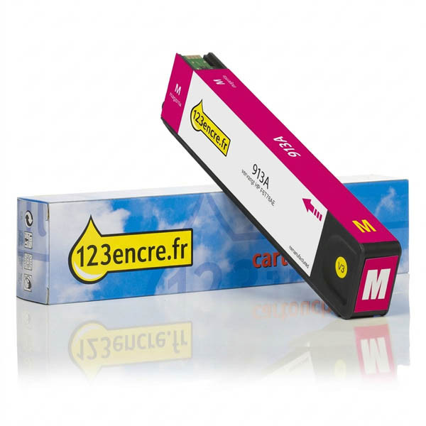 Marque 123encre remplace HP 913A (F6T78AE) cartouche d'encre - magenta 054911 - 1