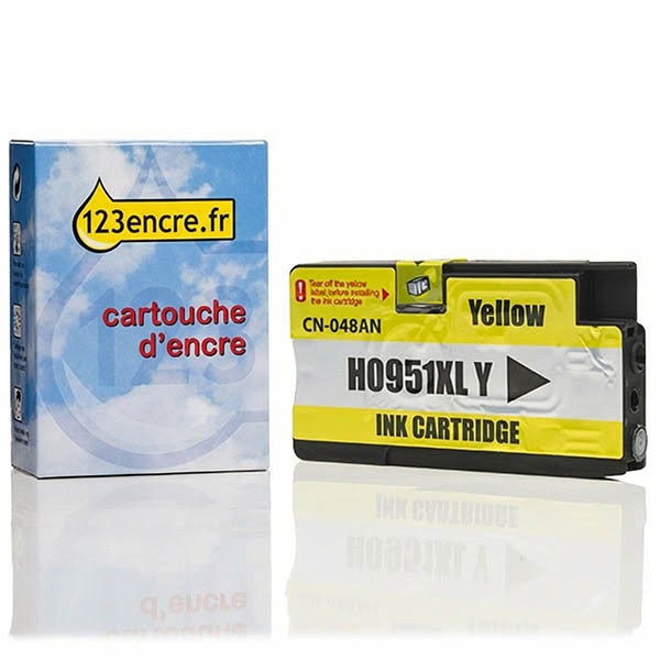 Marque 123encre remplace HP 951XL (CN048AE) cartouche d'encre haute capacité - jaune 044141 - 1