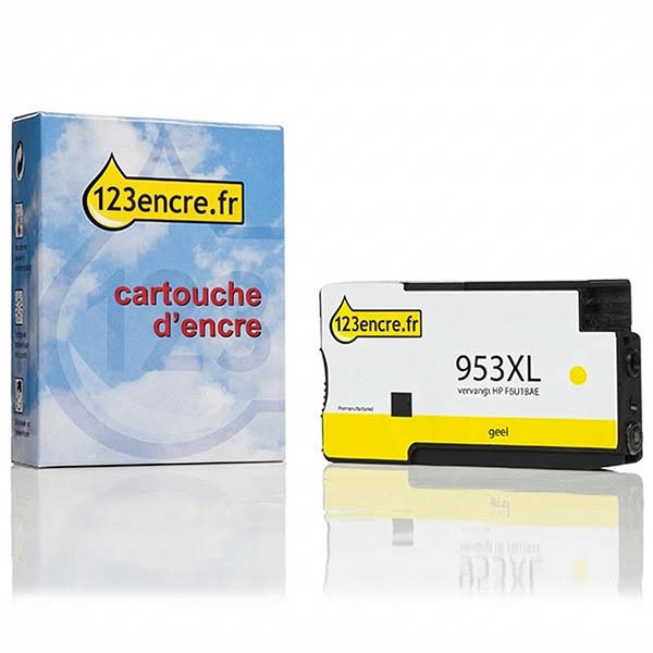 Marque 123encre remplace HP 953XL (F6U18AE) cartouche d'encre haute capacité - jaune 044543 - 1