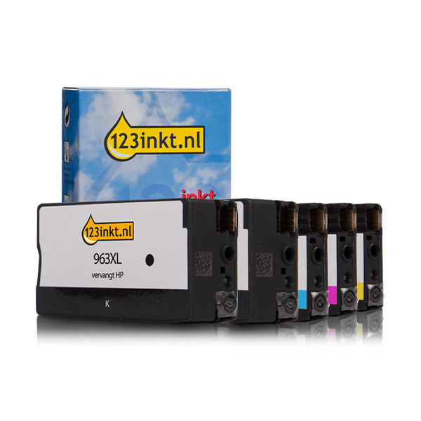 Marque 123encre remplace HP 963XL multipack 2x noir + 3 couleurs 160755 - 1