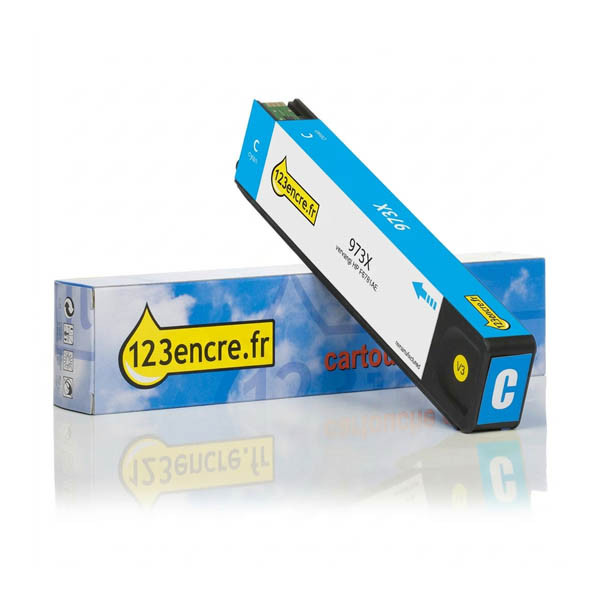 Marque 123encre remplace HP 973X (F6T81AE) cartouche d'encre haute capacité - cyan 054917 - 1