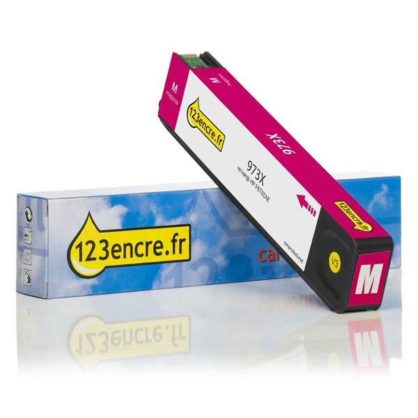 Marque 123encre remplace HP 973X (F6T82AE) cartouche d'encre haute capacité - magenta 054919 - 1