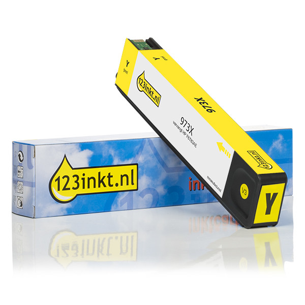Marque 123encre remplace HP 973X (F6T83AE) cartouche d'encre haute capacité - jaune 054921 - 1