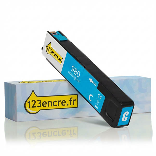 Marque 123encre remplace HP 980 (D8J07A) cartouche d'encre - cyan 044347 - 1