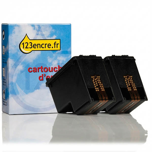 Marque 123encre remplace HP D8J43AE XL pack double noir haute capacité 044333 - 1