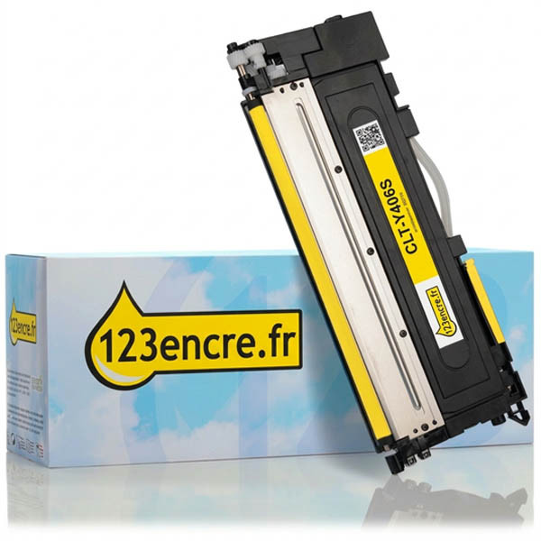 Marque 123encre remplace HP SU462A (CLTY406S) toner jaune 092695 - 1