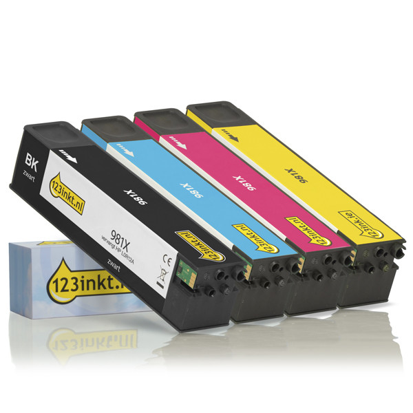 Marque 123encre remplace Multipack HP 981X noir/cyan/magenta/jaune 160179 - 1