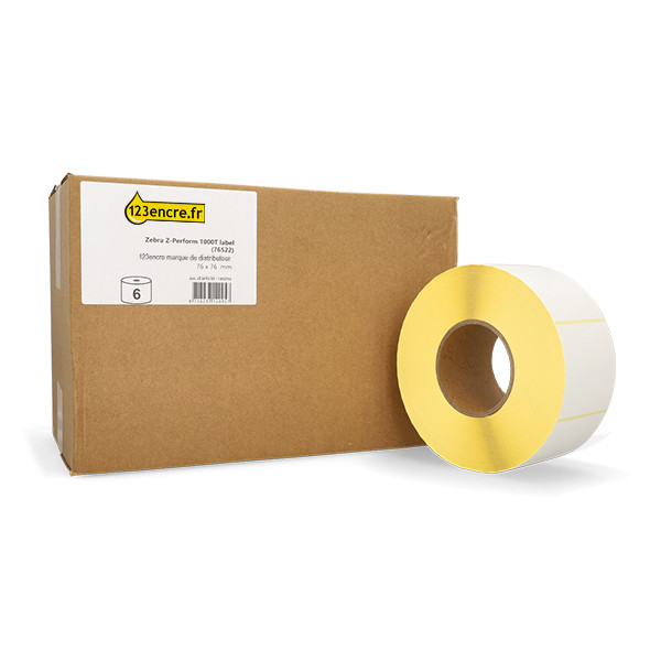 Marque 123encre remplace Zebra Z-Perform 1000D (880191-076D) étiquette 102 x 76 mm (12 rouleaux) 145177 - 1